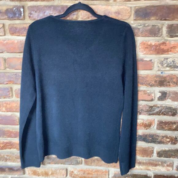 Carolyn Taylor Black Embellished V-Neck Sweater Women's Size Medium - Picture 7 of 7